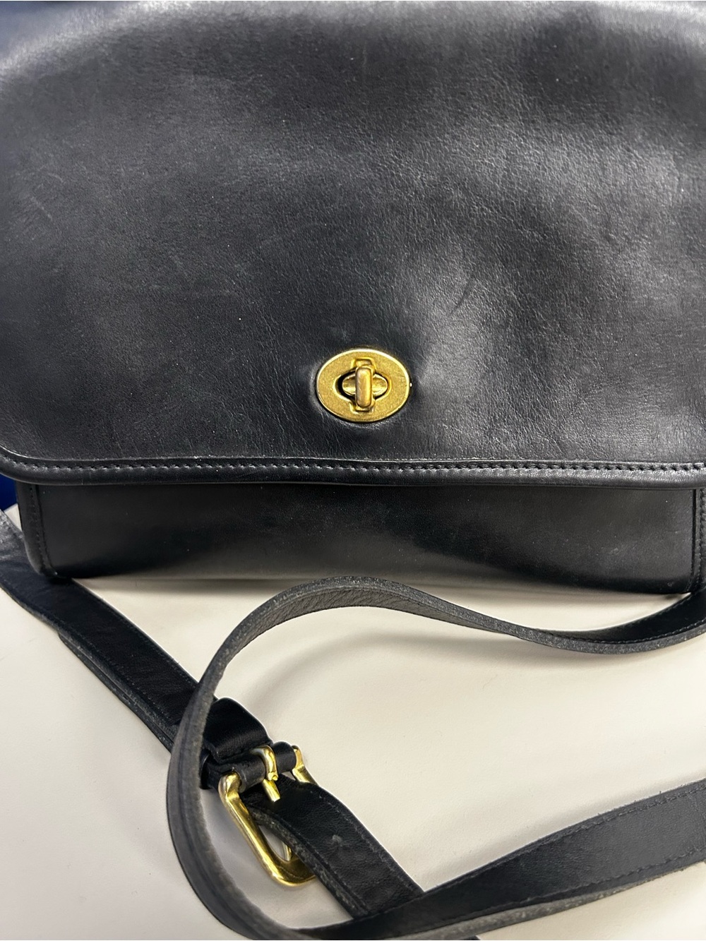 Vintage Coach 9870 Court bag, made in USA Black leather - Picture 3 of 6
